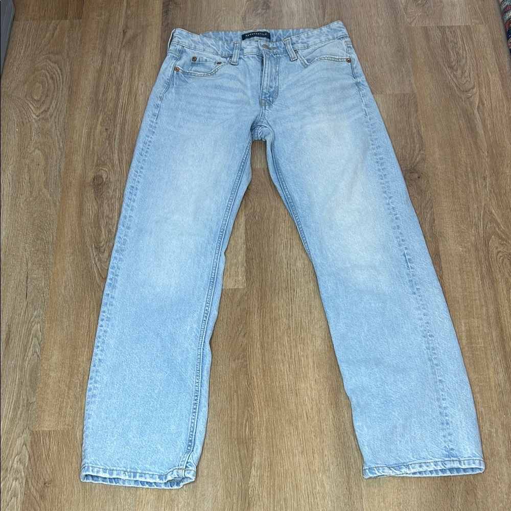 Aeropostale Light Blue Low Rise Baggy Jeans